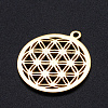 304 Stainless Steel Sacred Geometric Pendants STAS-S105-JN899-2-2