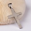 Tarnish Resistant 304 Stainless Steel Cross Big Pendants STAS-I043-04-2