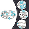 4Pcs 4 Style Natural Mixed Gemstone Round Beaded Wrap Bracelet Set BJEW-AN0001-35-3