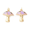 Autumn Theme Rack Plating Brass Micro Pave Colorful Cubic Zirconia Pendants KK-D073-06G-02-1