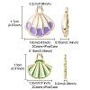 20Pcs 5 Styles Alloy Enamel Pendants ENAM-YW0003-03-4