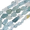 Natural Aquamarine Beads Strands G-L650-B01-01-2