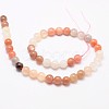 Round Natural Multi-Moonstone & Sunstone Beads Strands G-L425-26-10mm-2
