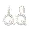 Brass Micro Pave Clear Cubic Zirconia Pendants ZIRC-J039-18P-Q-1