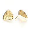 Brass Ear Stud Findings KK-S336-21G-2