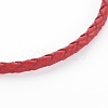 Braided Leather Cord Bracelet Making MAK-L018-04D-2