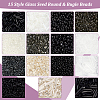 PandaHall Elite 15 Style Glass Seed Round & Bugle Beads SEED-PH0001-86-4