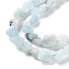 Raw Rough Natural Aquamarine Beads Strands G-B065-C16-4