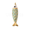 304 Stainless Steel Enamel Pendants STAS-B128-52G-2