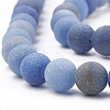 Dyed & Heated Natural Blue Aventurine Beads Strands LS-G-T106-208-2