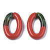 Two Tone Opaque Acrylic Linking Rings OACR-S038-035E-2