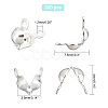 300Pcs 304 Stainless Steel Bead Tips STAS-DC0003-95-4
