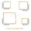 Brass Linking Rings KK-SC0001-22G-2