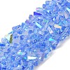 Transparent Glass Beads Strands EGLA-P061-04B-AB01-1