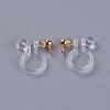 Transparent U Type Alloy Ear Clip X-PALLOY-WH0009-01G-2