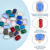 24Pcs 12 Colors Alloy Faceted Glass Connector Charms FIND-FI0001-08A-4