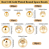 500Pcs 5 Styles Rack Plating Brass Beads KK-BBC0023-24G-2