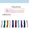 10Pcs 10 Color Wide Stretch Sparkling Polyester Headband OHAR-GF0001-26-2