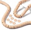 Flat Round Handmade Polymer Clay Beads CLAY-R067-10mm-53-2