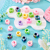 20Pcs UV Plating Opaque Acrylic European Beads OACR-TADJ0001-16Q-4
