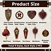 18Pcs 9 Styles Alloy Enamel Pendants ENAM-GA0001-19-2