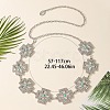 Alloy with Dyed Synthetic Turquoise Cross Link Chain Waist Chains for Women FS-WG34991-01-3