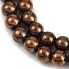 Electroplated Synthetic Magnetic Hematite Beads Strands G-G174-L01-04-3