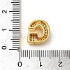 Brass Micro Pave Clear Cubic Zirconia Charms ZIRC-C009-01G-G-3