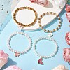 Glass Pearl Stretch Bracelets BJEW-JB10943-2