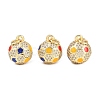 Brass Micro Pave Cubic Zirconia Pendants KK-C162-089G-1