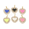 Rack Plating Brass Micro Pave Clear Cubic Zirconia Pendants KK-A224-15G-1
