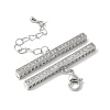 Brass Cubic Zirconia Chain Extender KK-F893-01P-2