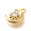 Rack Plating Brass Micro Pave Cubic Zirconia Pendants KK-M296-17G-2