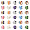 20Pcs Lantern-Shaped Striped Pattern Resin Rhinestone Beads KK-YW0003-92-1