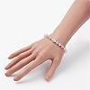 Natural Rose Quartz Stretch Bracelets BJEW-JB02818-3