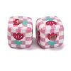 Printed Opaque Acrylic Beads SACR-A009-01A-2