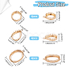 12Pcs 3 Styles Brass Open Back Bezel Pendant Cabochon Settings KK-FH0003-42-5