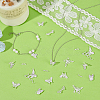 80Pcs 8 Styles DIY Butterfly Jewerly Making Finding Kits FIND-WR0012-21-4