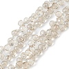 Transparent Electroplate Glass Beads Strands EGLA-F152B-PL03-1