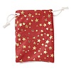 Gold Stamping Christmas Velvet Storage Bags ABAG-Q053-01A-01A-1