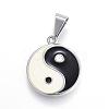 Feng Shui 304 Stainless Steel Enamel Pendants STAS-G126-14P-1