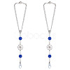 2Pcs Alloy Flower Pendant Decorations HJEW-ME0001-07B-1
