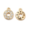 Plating Brass Micro Pave Cubic Zirconia Pendant KK-B074-56G-1