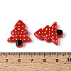 Christmas Printed Opaque Resin Beads RESI-N043-27B-3
