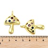 Rack Plating Brass Micro Pave Cubic Zirconia Pendants KK-A205-01G-01-3