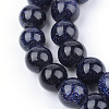 Synthetic Blue Goldstone Beads Strands X-G-Q462-6mm-28-1