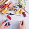 12Rolls 12 Colors Waxed Polyester Cord YC-SZ0001-03A-4