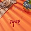 Glass Beaded Tassel Charms Chocker Necklace NJEW-TA00030-2