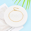 Brass Cable Chain Bracelets for Women BJEW-N032-08F-G-1