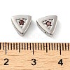 Real Platinum Plated Brass Micro Pave Cubic Zirconia Bead KK-H455-08P-02-3